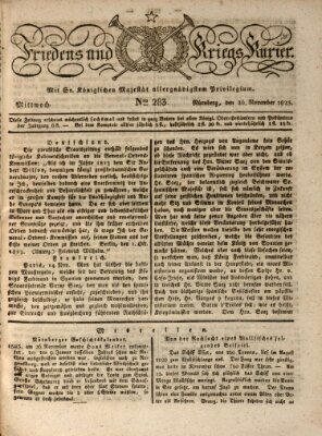 Der Friedens- u. Kriegs-Kurier (Nürnberger Friedens- und Kriegs-Kurier) Mittwoch 26. November 1823