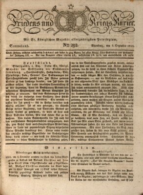 Der Friedens- u. Kriegs-Kurier (Nürnberger Friedens- und Kriegs-Kurier) Samstag 6. Dezember 1823