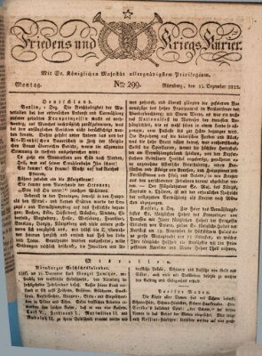 Der Friedens- u. Kriegs-Kurier (Nürnberger Friedens- und Kriegs-Kurier) Montag 15. Dezember 1823