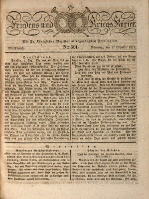 Der Friedens- u. Kriegs-Kurier (Nürnberger Friedens- und Kriegs-Kurier) Mittwoch 17. Dezember 1823