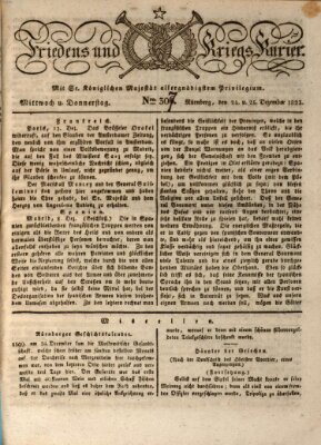 Der Friedens- u. Kriegs-Kurier (Nürnberger Friedens- und Kriegs-Kurier) Donnerstag 25. Dezember 1823