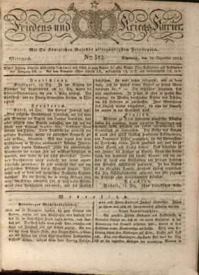 Der Friedens- u. Kriegs-Kurier (Nürnberger Friedens- und Kriegs-Kurier) Mittwoch 31. Dezember 1823