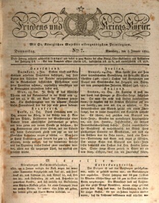 Der Friedens- u. Kriegs-Kurier (Nürnberger Friedens- und Kriegs-Kurier) Donnerstag 8. Januar 1824