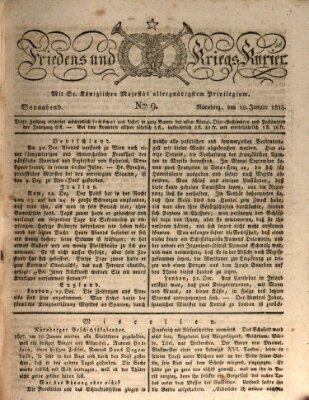 Der Friedens- u. Kriegs-Kurier (Nürnberger Friedens- und Kriegs-Kurier) Samstag 10. Januar 1824