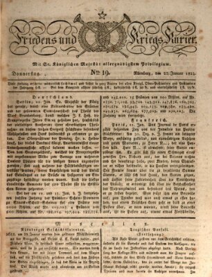 Der Friedens- u. Kriegs-Kurier (Nürnberger Friedens- und Kriegs-Kurier) Donnerstag 22. Januar 1824