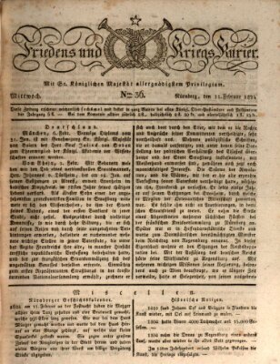 Der Friedens- u. Kriegs-Kurier (Nürnberger Friedens- und Kriegs-Kurier) Mittwoch 11. Februar 1824