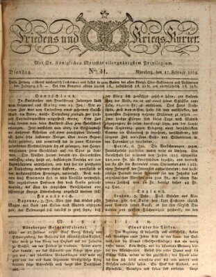 Der Friedens- u. Kriegs-Kurier (Nürnberger Friedens- und Kriegs-Kurier) Dienstag 17. Februar 1824