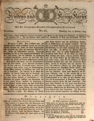 Der Friedens- u. Kriegs-Kurier (Nürnberger Friedens- und Kriegs-Kurier) Dienstag 24. Februar 1824