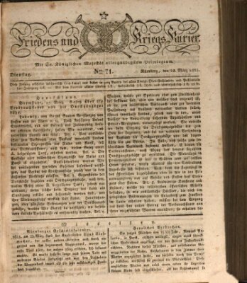 Der Friedens- u. Kriegs-Kurier (Nürnberger Friedens- und Kriegs-Kurier) Dienstag 23. März 1824