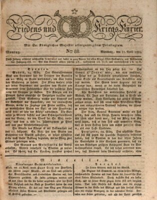 Der Friedens- u. Kriegs-Kurier (Nürnberger Friedens- und Kriegs-Kurier) Montag 12. April 1824