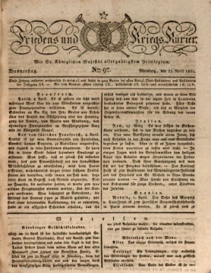 Der Friedens- u. Kriegs-Kurier (Nürnberger Friedens- und Kriegs-Kurier) Donnerstag 22. April 1824