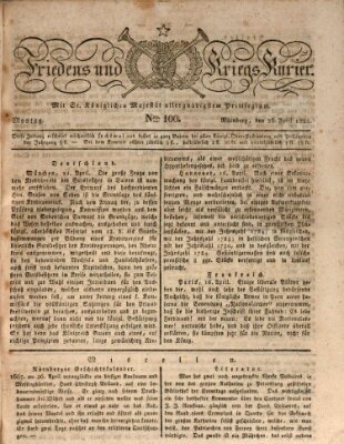 Der Friedens- u. Kriegs-Kurier (Nürnberger Friedens- und Kriegs-Kurier) Montag 26. April 1824