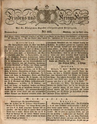 Der Friedens- u. Kriegs-Kurier (Nürnberger Friedens- und Kriegs-Kurier) Donnerstag 29. April 1824