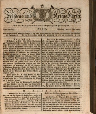 Der Friedens- u. Kriegs-Kurier (Nürnberger Friedens- und Kriegs-Kurier) Donnerstag 13. Mai 1824