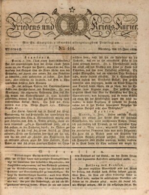 Der Friedens- u. Kriegs-Kurier (Nürnberger Friedens- und Kriegs-Kurier) Mittwoch 16. Juni 1824