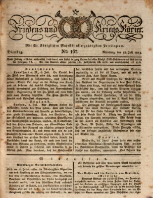 Der Friedens- u. Kriegs-Kurier (Nürnberger Friedens- und Kriegs-Kurier) Dienstag 13. Juli 1824