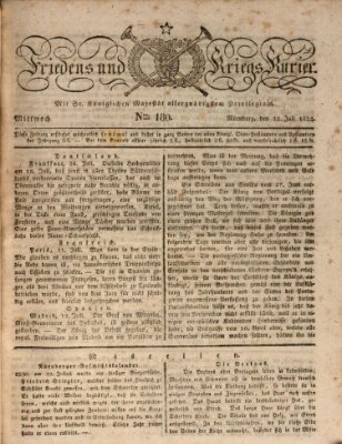 Der Friedens- u. Kriegs-Kurier (Nürnberger Friedens- und Kriegs-Kurier) Mittwoch 28. Juli 1824