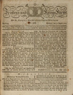 Der Friedens- u. Kriegs-Kurier (Nürnberger Friedens- und Kriegs-Kurier) Freitag 27. August 1824