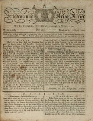 Der Friedens- u. Kriegs-Kurier (Nürnberger Friedens- und Kriegs-Kurier) Samstag 28. August 1824