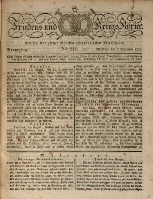 Der Friedens- u. Kriegs-Kurier (Nürnberger Friedens- und Kriegs-Kurier) Donnerstag 2. September 1824