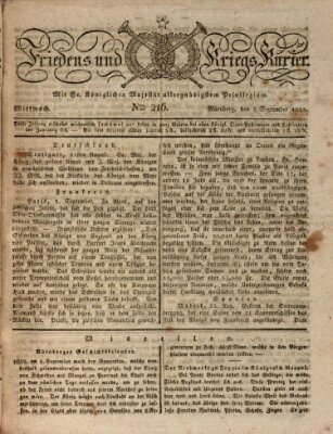 Der Friedens- u. Kriegs-Kurier (Nürnberger Friedens- und Kriegs-Kurier) Mittwoch 8. September 1824