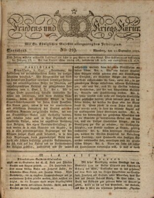 Der Friedens- u. Kriegs-Kurier (Nürnberger Friedens- und Kriegs-Kurier) Samstag 11. September 1824