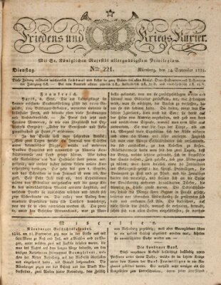 Der Friedens- u. Kriegs-Kurier (Nürnberger Friedens- und Kriegs-Kurier) Dienstag 14. September 1824