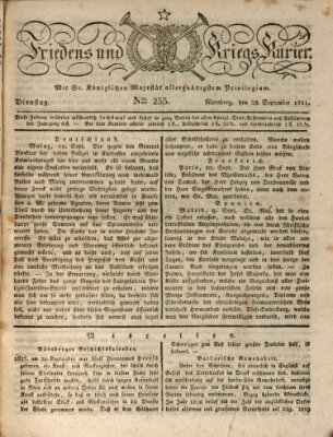 Der Friedens- u. Kriegs-Kurier (Nürnberger Friedens- und Kriegs-Kurier) Dienstag 28. September 1824