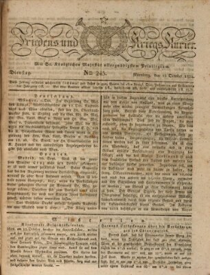 Der Friedens- u. Kriegs-Kurier (Nürnberger Friedens- und Kriegs-Kurier) Dienstag 12. Oktober 1824