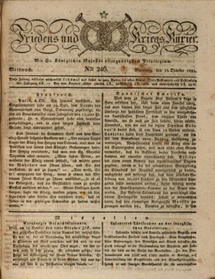 Der Friedens- u. Kriegs-Kurier (Nürnberger Friedens- und Kriegs-Kurier) Mittwoch 13. Oktober 1824