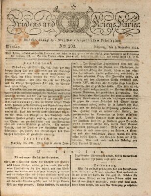 Der Friedens- u. Kriegs-Kurier (Nürnberger Friedens- und Kriegs-Kurier) Montag 1. November 1824