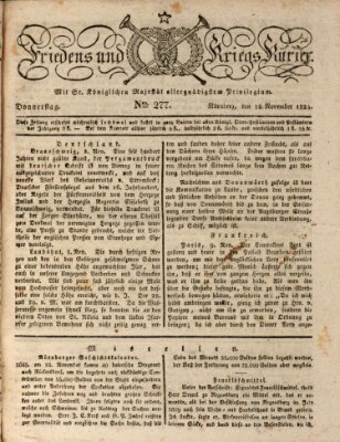 Der Friedens- u. Kriegs-Kurier (Nürnberger Friedens- und Kriegs-Kurier) Donnerstag 18. November 1824