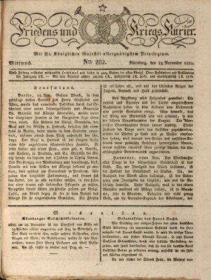 Der Friedens- u. Kriegs-Kurier (Nürnberger Friedens- und Kriegs-Kurier) Mittwoch 24. November 1824