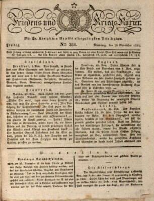 Der Friedens- u. Kriegs-Kurier (Nürnberger Friedens- und Kriegs-Kurier) Freitag 26. November 1824