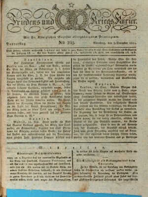 Der Friedens- u. Kriegs-Kurier (Nürnberger Friedens- und Kriegs-Kurier) Donnerstag 2. Dezember 1824