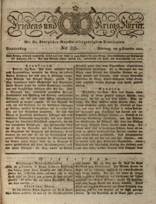 Der Friedens- u. Kriegs-Kurier (Nürnberger Friedens- und Kriegs-Kurier) Donnerstag 9. Dezember 1824