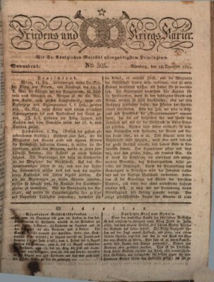 Der Friedens- u. Kriegs-Kurier (Nürnberger Friedens- und Kriegs-Kurier) Samstag 18. Dezember 1824