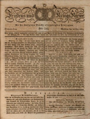 Der Friedens- u. Kriegs-Kurier (Nürnberger Friedens- und Kriegs-Kurier) Donnerstag 30. Dezember 1824