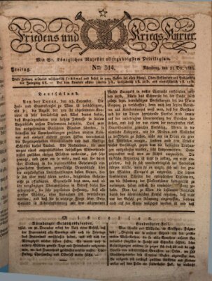 Der Friedens- u. Kriegs-Kurier (Nürnberger Friedens- und Kriegs-Kurier) Freitag 31. Dezember 1824