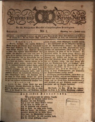 Der Friedens- u. Kriegs-Kurier (Nürnberger Friedens- und Kriegs-Kurier) Samstag 1. Januar 1825