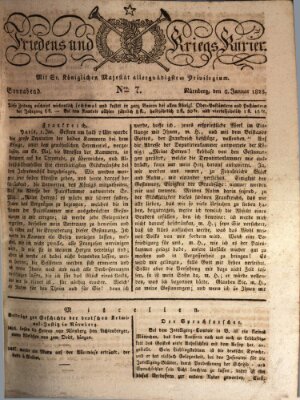 Der Friedens- u. Kriegs-Kurier (Nürnberger Friedens- und Kriegs-Kurier) Samstag 8. Januar 1825