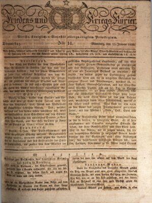 Der Friedens- u. Kriegs-Kurier (Nürnberger Friedens- und Kriegs-Kurier) Donnerstag 13. Januar 1825