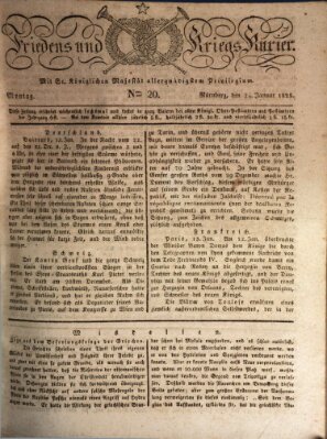 Der Friedens- u. Kriegs-Kurier (Nürnberger Friedens- und Kriegs-Kurier) Montag 24. Januar 1825