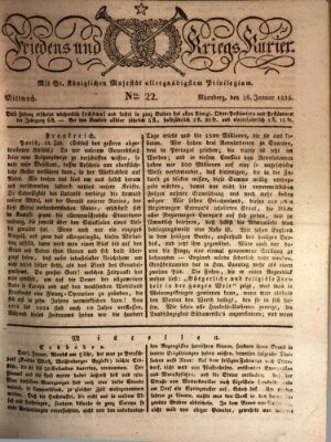 Der Friedens- u. Kriegs-Kurier (Nürnberger Friedens- und Kriegs-Kurier) Mittwoch 26. Januar 1825