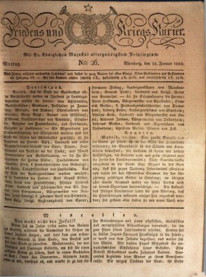 Der Friedens- u. Kriegs-Kurier (Nürnberger Friedens- und Kriegs-Kurier) Montag 31. Januar 1825