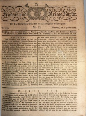 Der Friedens- u. Kriegs-Kurier (Nürnberger Friedens- und Kriegs-Kurier) Montag 7. Februar 1825