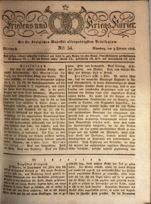 Der Friedens- u. Kriegs-Kurier (Nürnberger Friedens- und Kriegs-Kurier) Mittwoch 9. Februar 1825