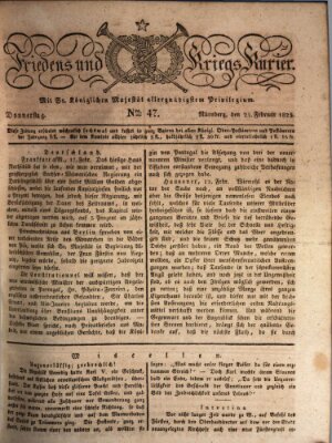 Der Friedens- u. Kriegs-Kurier (Nürnberger Friedens- und Kriegs-Kurier) Donnerstag 24. Februar 1825