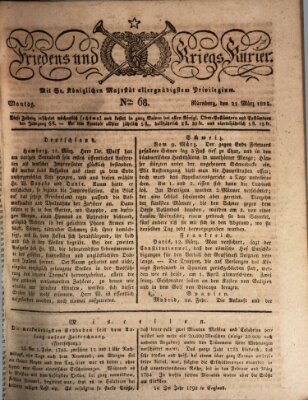 Der Friedens- u. Kriegs-Kurier (Nürnberger Friedens- und Kriegs-Kurier) Montag 21. März 1825