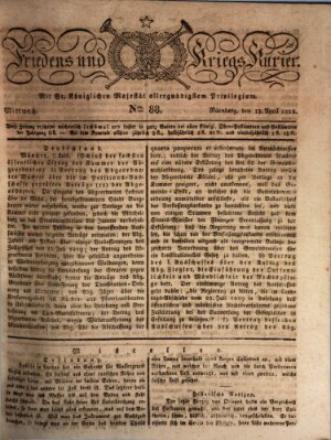 Der Friedens- u. Kriegs-Kurier (Nürnberger Friedens- und Kriegs-Kurier) Mittwoch 13. April 1825